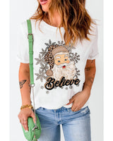 Azura Exchange Festive Snowflake Santa Claus Crew Neck Tee - Size S - Extra Image