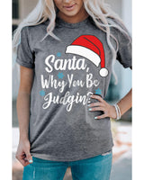 Azura Exchange Snowflake Christmas Tee with Santa Hat - Size S - Low Angle