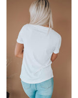 Lucky Leopard Heart Print St. Patrick's Day Tee - M - Rear View