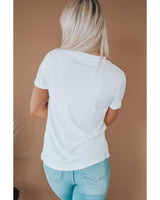 Lucky Leopard Heart Print St. Patrick's Day Women's Tee - Size S - Side View