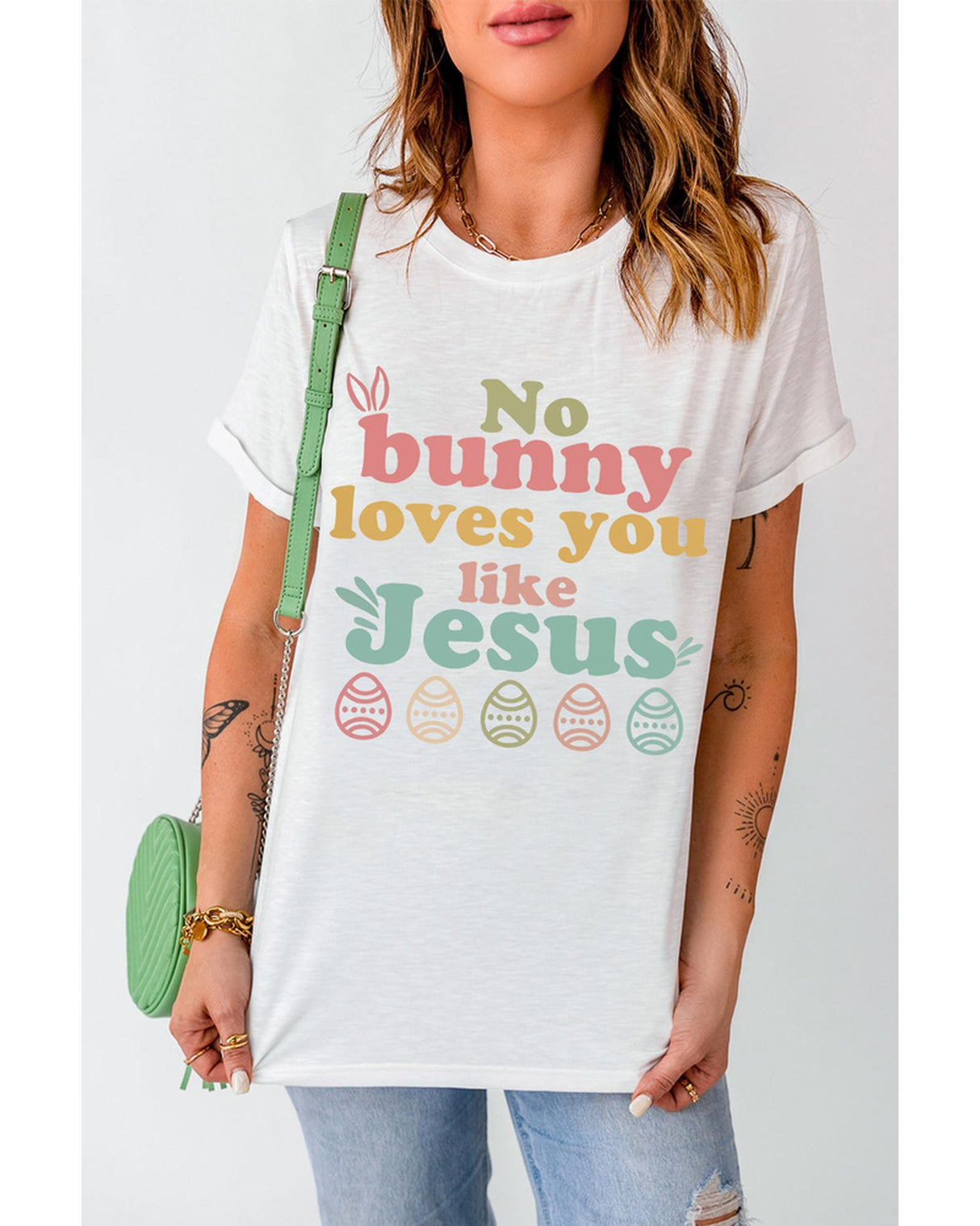 Charming Jesus Easter Bunny Women's T-shirt - S