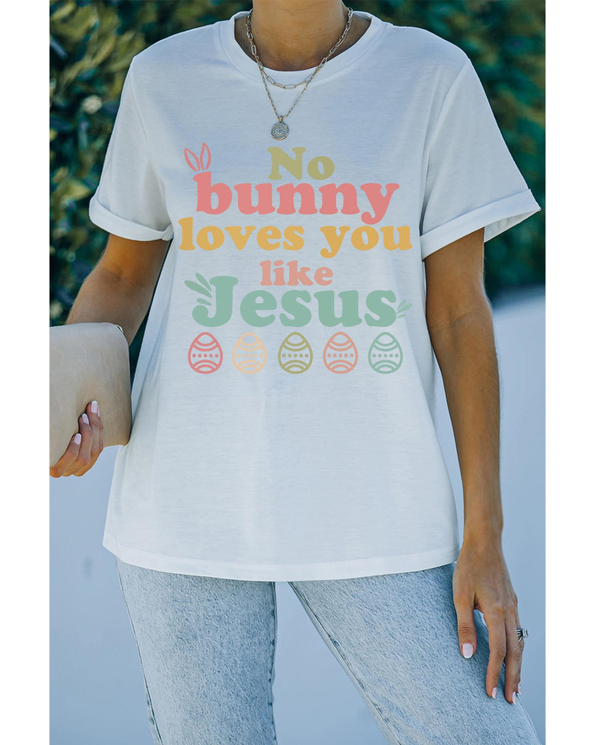 Charming Jesus Easter Bunny Women's T-shirt - S