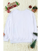Azura Exchange Leopard Print Snowflake Crew Neck Sweatshirt - S - Front View