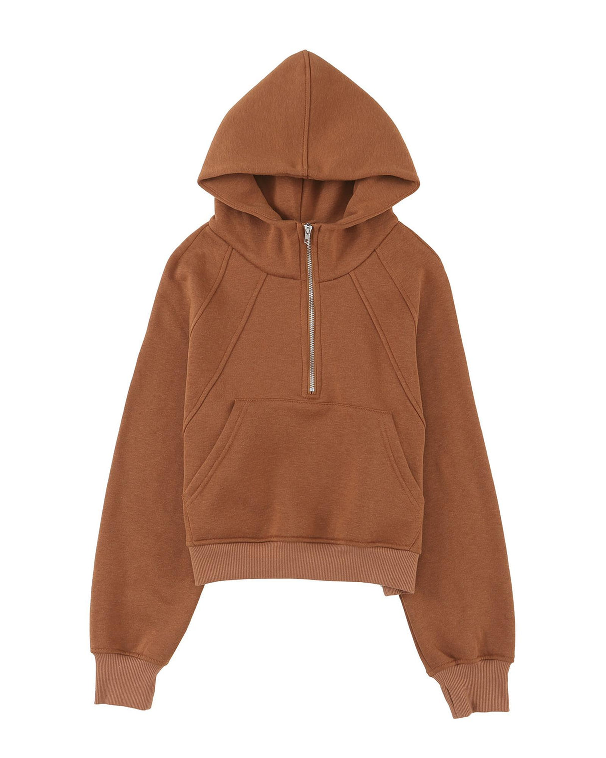 Azura Women's Quarter Zip Kangaroo Pocket Hoodie - Size S
