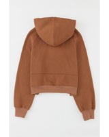 Azura Women's Quarter Zip Kangaroo Pocket Hoodie - Size S - Low Angle