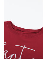 Santa Baby Festive Print Red Pullover Sweatshirt - M - Front View