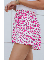 Leopard Print Flutter Hem Shorts - Azura Exchange - Size S - 45-Degree Angle