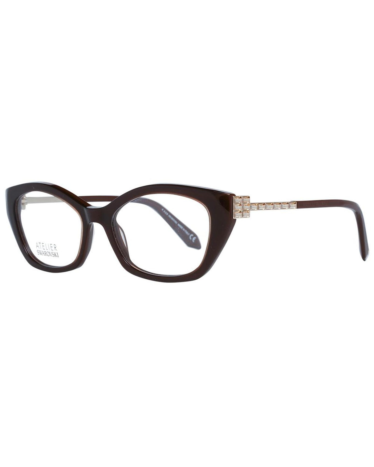 Atelier Swarovski Women's Full-Rim Brown Cat Eye Optical Frames - One Size