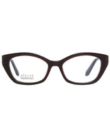 Atelier Swarovski Women's Full-Rim Brown Cat Eye Optical Frames - One Size - Front View