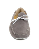 Hand-Stitched Suede Loafers with Rubber Soles - 44 EU - Front View