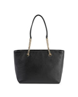 Leather Chain Tote Bag - One Size - Side View