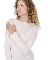 Cashmere Boatneck Sweater - Premium Quality Italian Craftsmanship - M - Side View