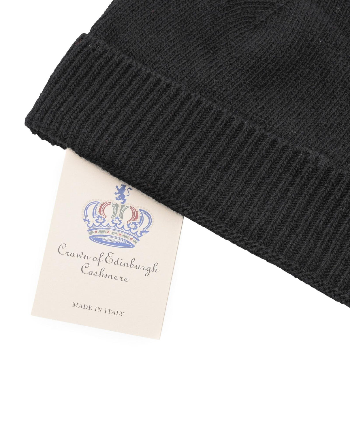 Edinburgh Crown Women's Luxurious Cashmere Blend Beanie in Classic Black - One Size