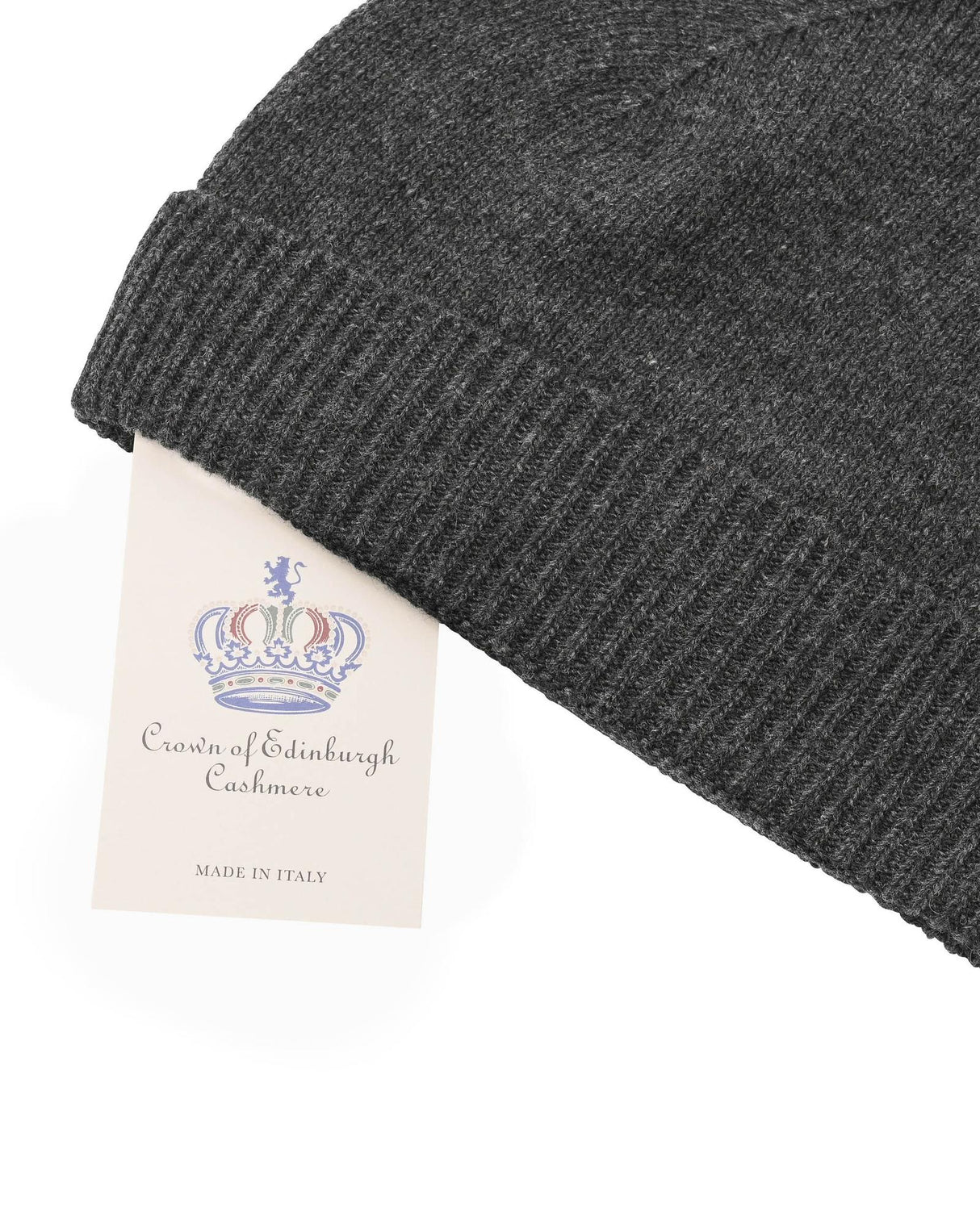Crown of Edinburgh Women's Luxurious Cashmere Beanie in Steel - One Size