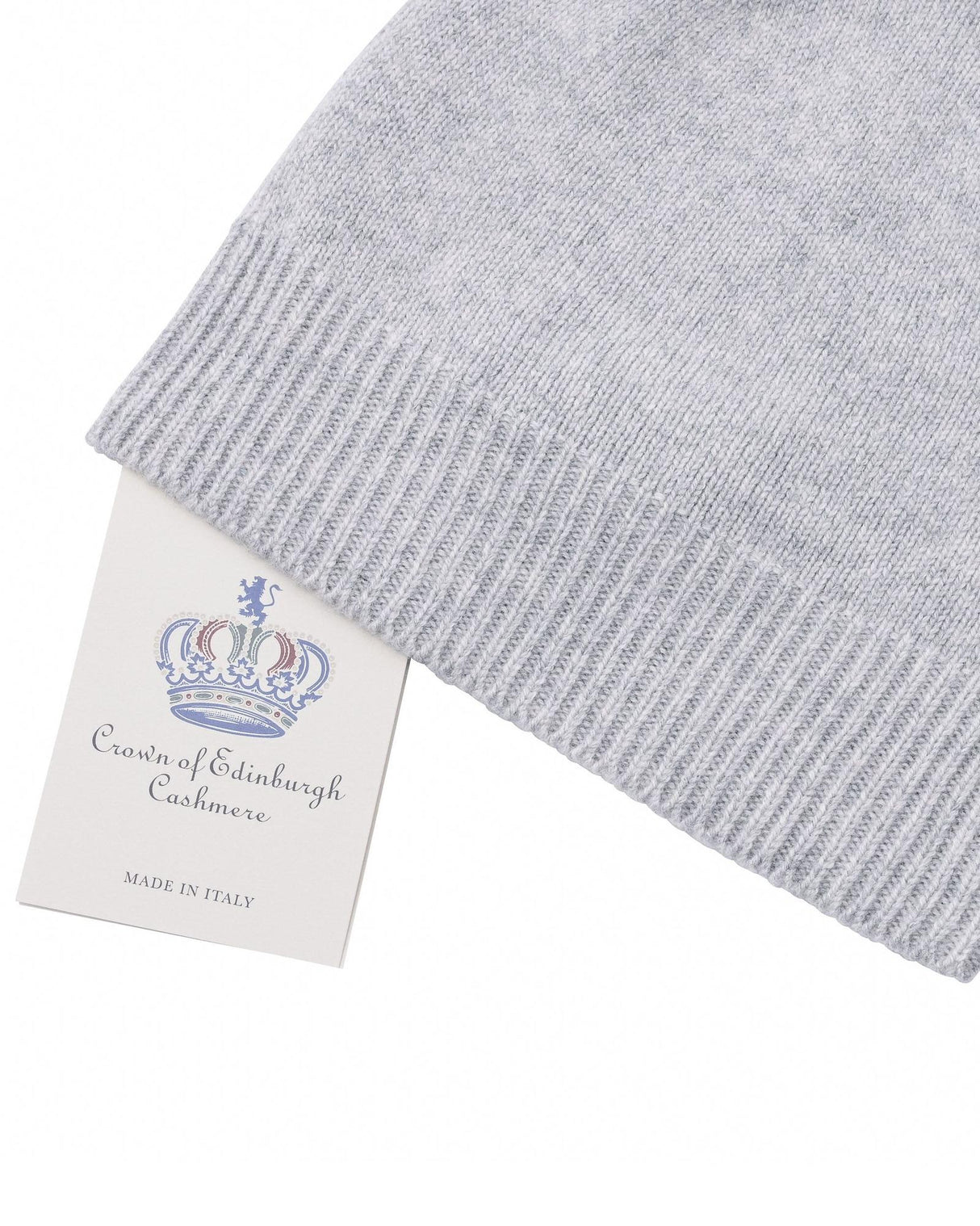 Edinburgh Crown Women's Cashmere Beanie Hat in Pearl Grey - One Size Luxury Accessory