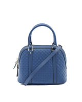 Gucci GG Marmont Mini Blue Leather Handbag - One Size - Side View