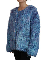 Dolce & Gabbana Women's Multicolor Polyester Fringes Coat Jacket - 42 IT - Front View
