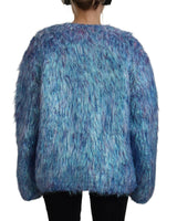 Dolce & Gabbana Women's Multicolor Polyester Fringes Coat Jacket - 42 IT - Side View