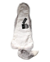 Dolce & Gabbana Women's White Fox Fur Neck Wrap Warmer Winter Scarf - One Size - Side View