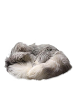 Dolce & Gabbana Women's White Fox Fur Neck Wrap Warmer Winter Scarf - One Size - Top-Down View