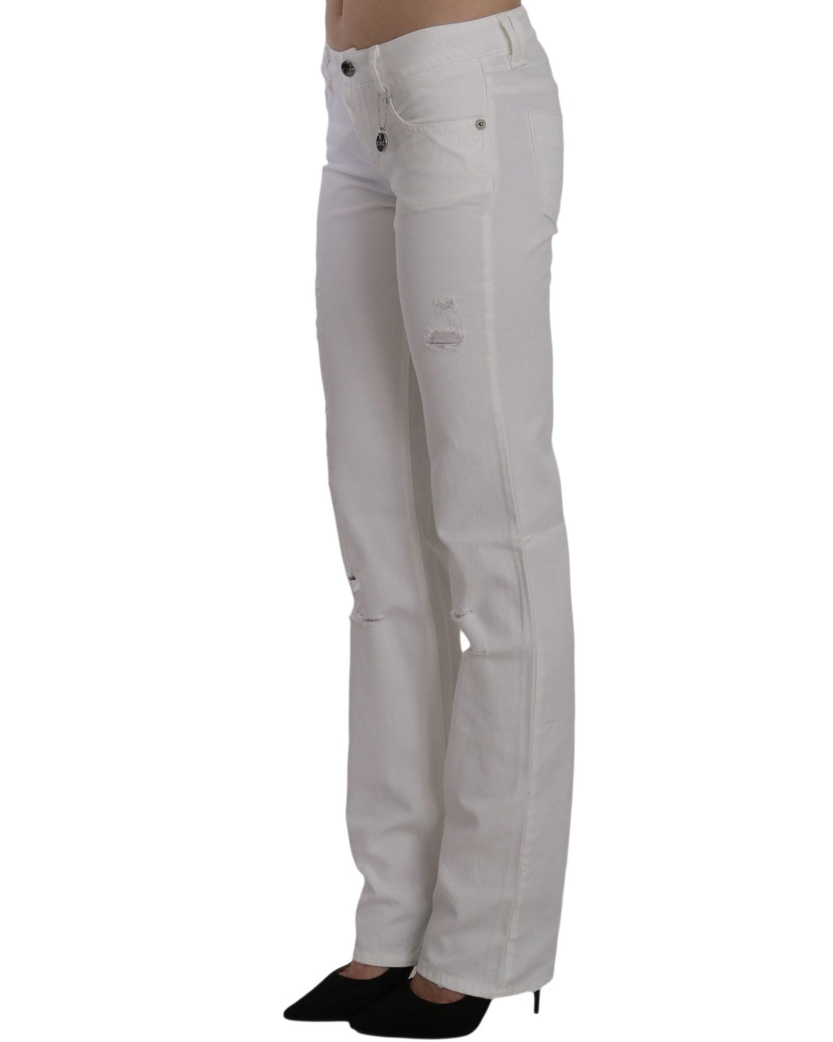 CoSTUME NATIONAL CNC Women's Slim Fit White Jeans W27