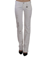CoSTUME NATIONAL CNC White Slim Fit Women's Jeans W30 US