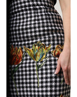 Dolce & Gabbana Women's Multicolor Floral Print High Waist Pencil Cut Skirt - 40 IT - 45-Degree Angle