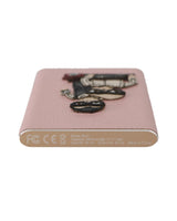 Dolce & Gabbana Designer Pink & Gold Power Bank Charger for Women - Side View