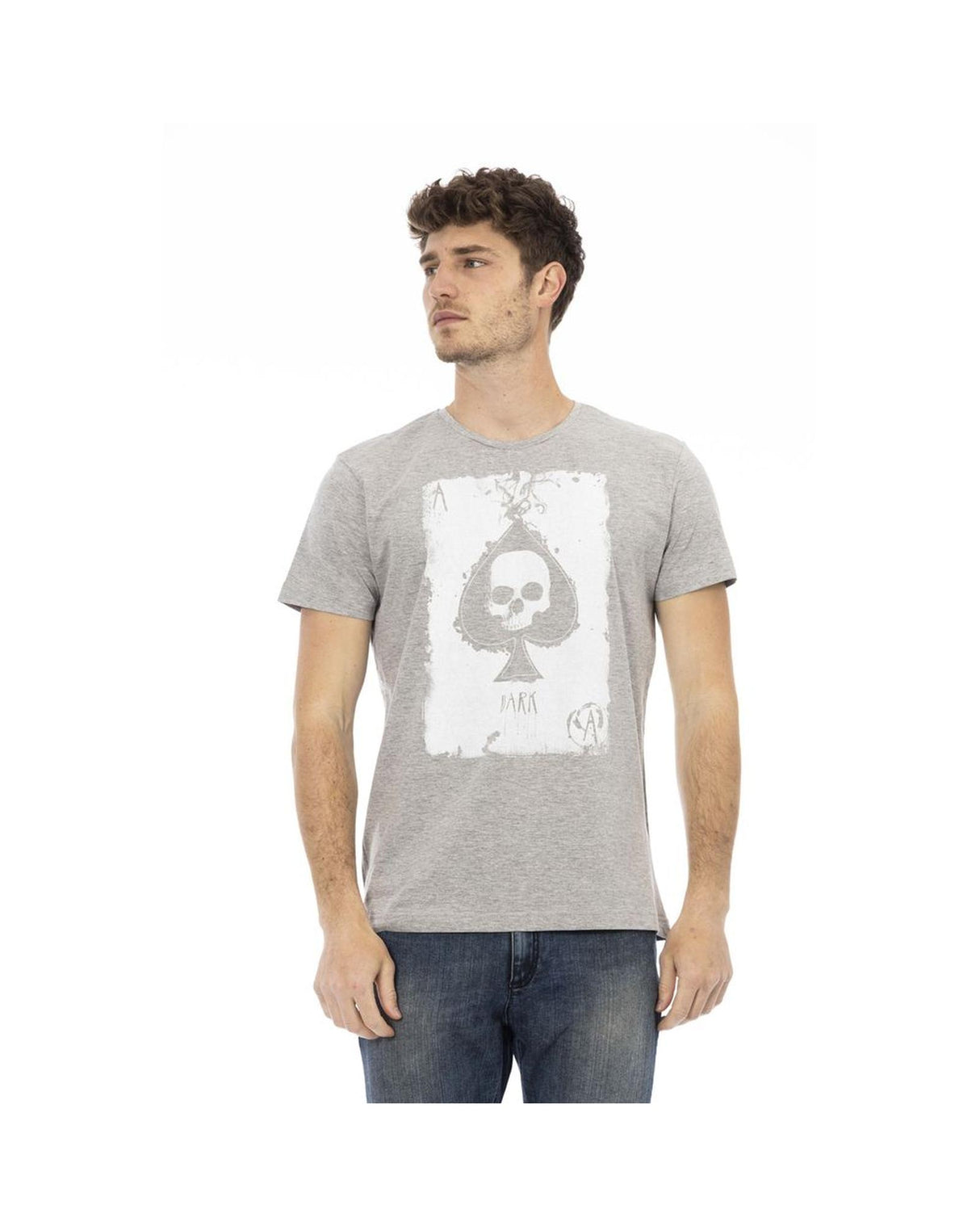Trussardi Action Men's Stylish Gray Tee - Elevate Your Casual Chic - XL
