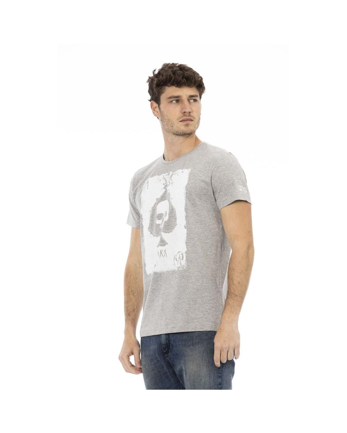 Trussardi Action Men's Stylish Gray Tee - Elevate Your Casual Chic - XL