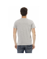 Trussardi Action Men's Stylish Gray Tee - Elevate Your Casual Chic - XL - Side View