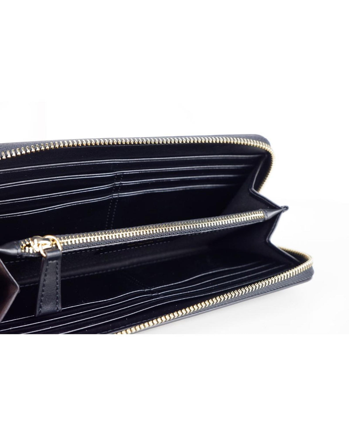 Ungaro Women's Elegant Black Leather Zip Wallet - One Size