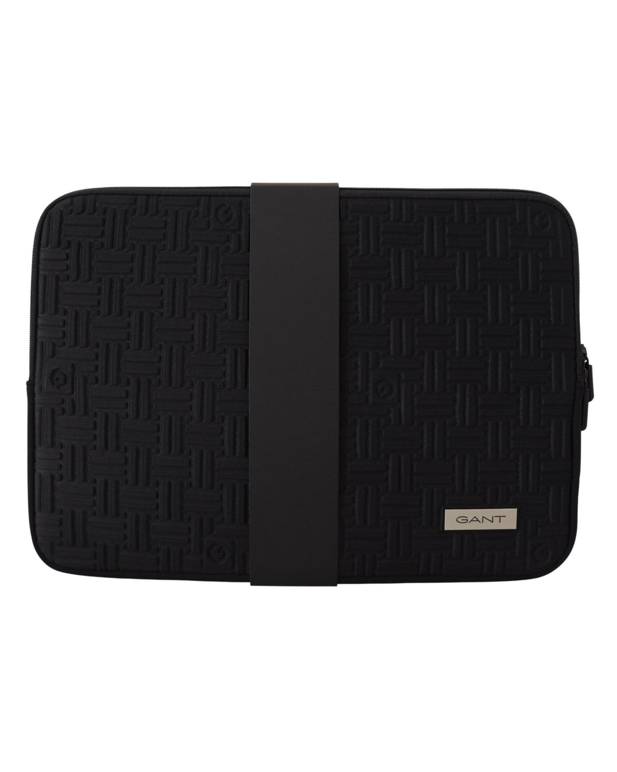 GANT Men's Neoprene Black Padded Laptop Sleeve Case with Zipper Closure - One Size