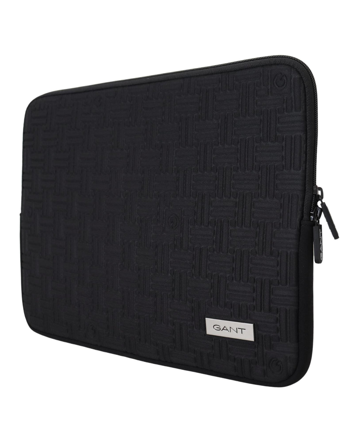 GANT Men's Neoprene Black Padded Laptop Sleeve Case with Zipper Closure - One Size