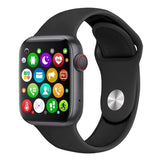 Smart Watch  44mm  Bluetooth call Screen True Multidial Blood Oxygen Game Sports Mode Pro FOR IOS and Android Black with 2 straps - Front View
