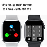 Smart Watch 44mm Bluetooth call Screen True Multidial Blood Oxygen Game Sports Mode Pro FOR IOS and Android White with 2 straps - Close-Up Angle