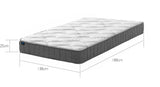 LUNALAND Easeful Eco Spay Foam Pocket Spring 20CM Double Hybrid Mattress - Front View
