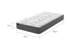 LUNALAND Easeful Eco Spay Foam Pocket Spring 20CM Single Hybrid Mattress - Close-Up Angle