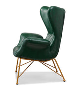 Vintage Butterfly Armchair with Gold Steel Legs Green - 45-Degree Angle