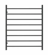 Premium Matte Black Towel Rack - 8 Bars, Round Design, AU Standard, 1000x850mm Wide