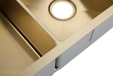 2023 Burnished Brass Gold stainless steel 304 double bowl kitchen sink - 45-Degree Angle
