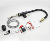 2023 Brushed Gold Spout Matte Black pull out with spray function kitchen mixer tap faucet - Extra Image