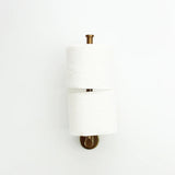 2024 Round New Toliet Roll Holder brushed copper hand towel holder - Front View