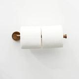 2024 Round New Toliet Roll Holder brushed copper hand towel holder - Side View