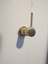 2021 New Brass Burnished Gold  round hand held SHOWER HEAD  adjust holder mixer - Front View