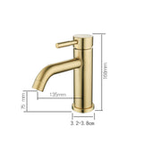 2020 New slim round style basin mount tap low faucet matte black tap mixer spout - Front View