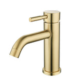 2020 New slim round style basin mount tap low faucet matte black tap mixer spout - Side View
