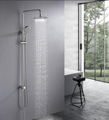 2023 Brushed Nickel Solid Stainless Steel 304 made shower set w diverter 200 mm head sprayer hand held head Suit Outdoor - Top-Down View