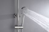 2023 Brushed Nickel Solid Stainless Steel 304 made shower set w diverter 200 mm head sprayer hand held head Suit Outdoor - 45-Degree Angle