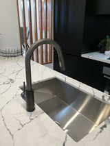 2023 Brushed Nickel Pull out Kitchen tap solid stainless steel made - Rear View